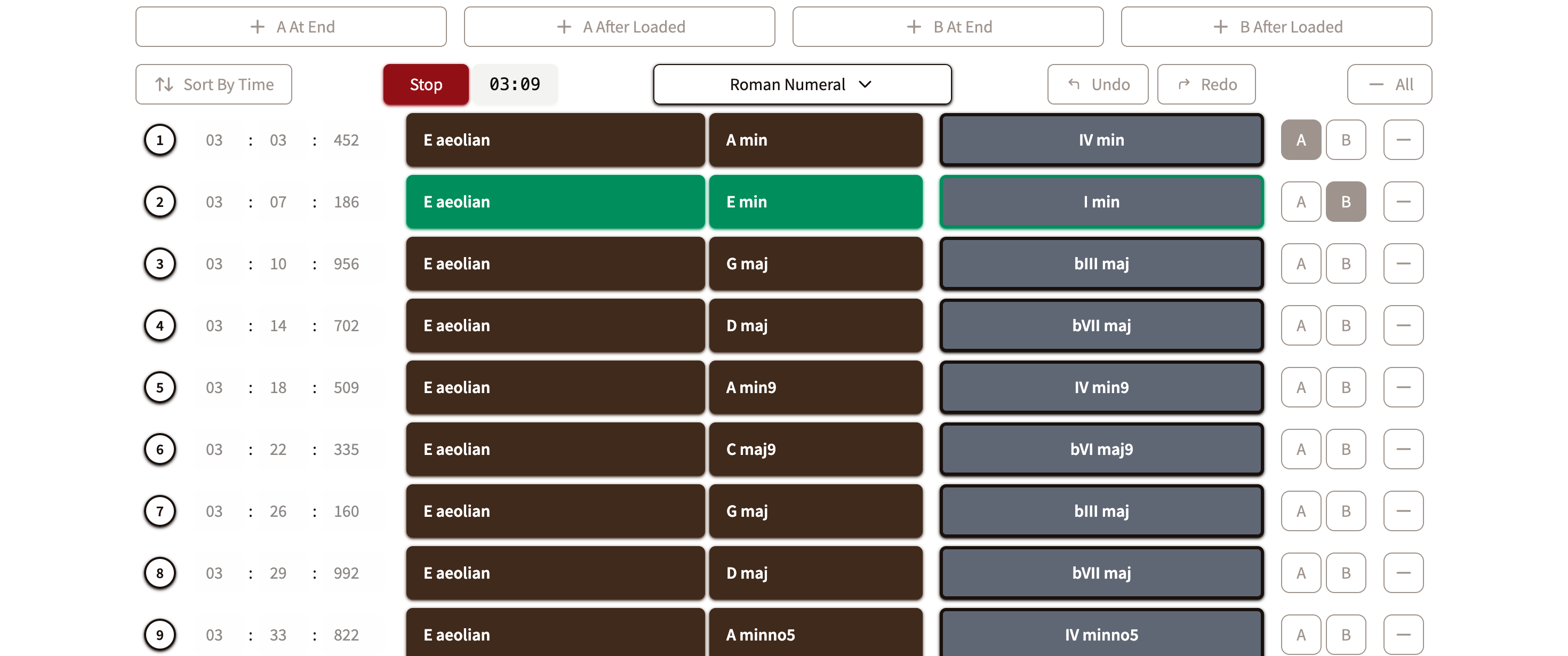 Editor during playback screenshot
